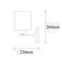 Opviq Profil - 4685 Lámpara de pared Negro y Crema